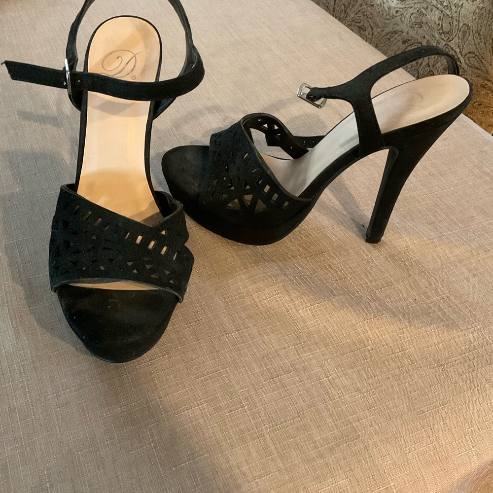 Elegant Black High Heel Sandals